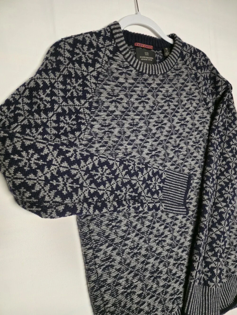Scotch & Soda Amsterdam Couture Fair Isle Wool Blend Crewneck Sweater